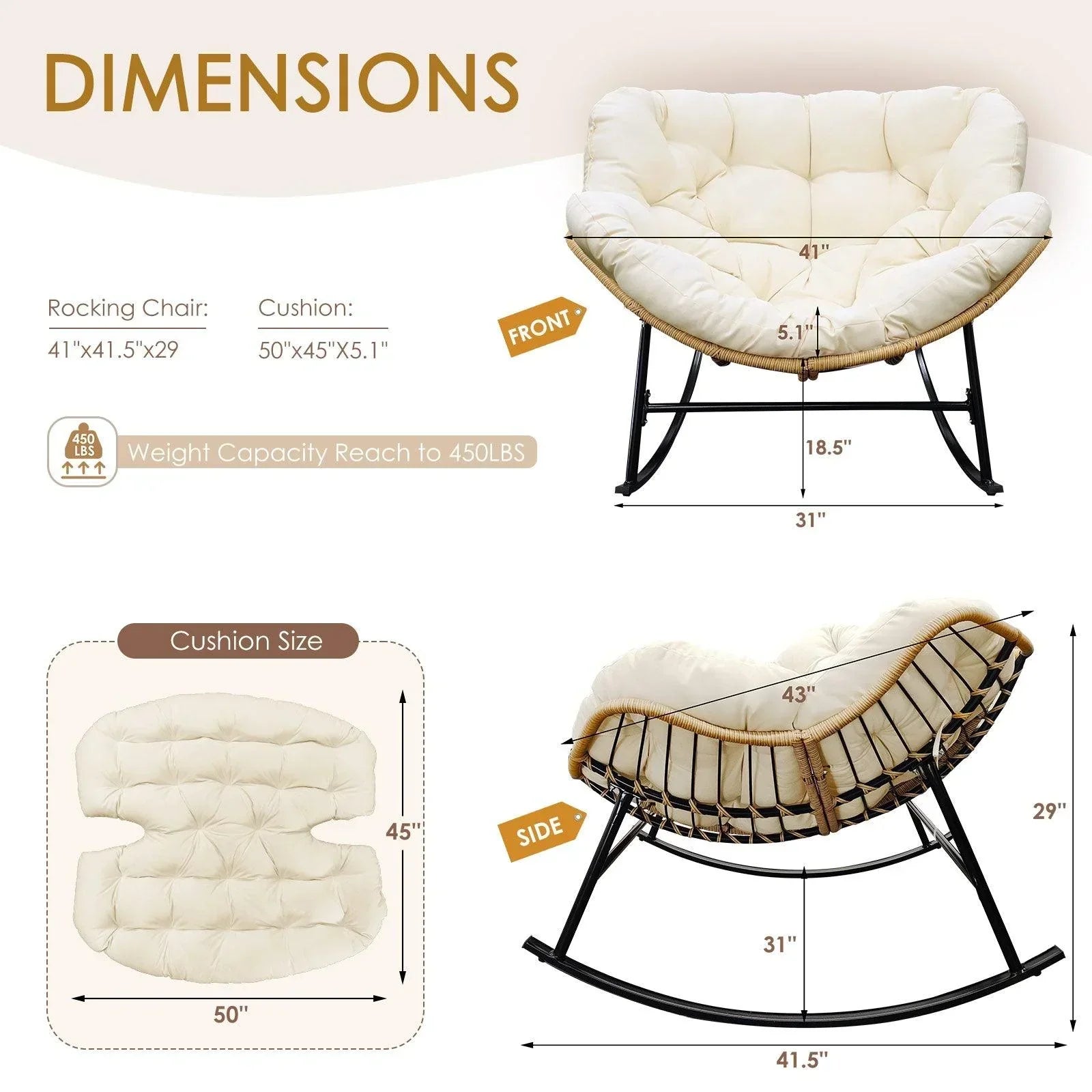 Papasan Rocking Chair